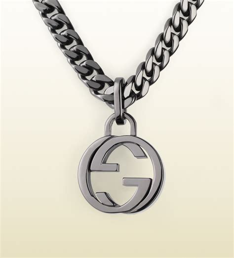 gucci interlocking g necklace silver|interlocking g necklace in silver.